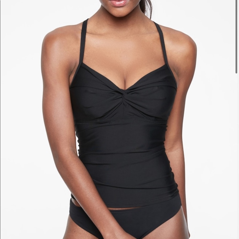 Athleta Twister Tankini Black 40 D/DD Tall